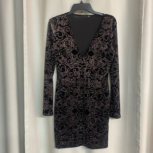 G by Guess gold sequin & black dress size large